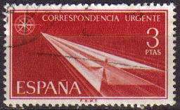 ESPAÑA 1965 1671 Sello Correspondencia Urgente usado Espana Spain Espagne Spagna Spanje Spanien Yv1331 